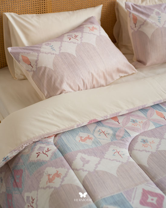 تصویر جانبی محصول روتختی مخمل ژاگارد  8 تکه ملحفه 180